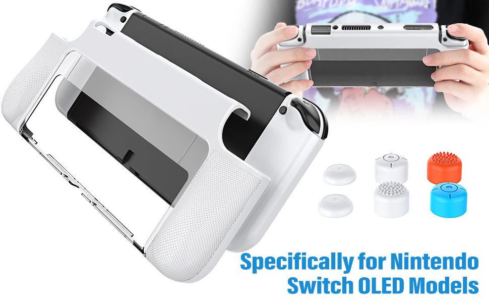 Teyomi Coque pour Nintendo Switch OLED, 20 en 1 OLED Kit d'accessoires avec  Switch OLED étui Transparent, Rangement de Jeux, Film de Protection