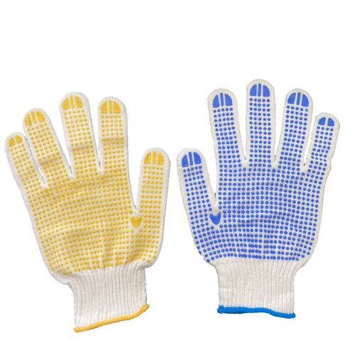 A Pair Of Nylon Knitted Gloves Construction Dispensing Gloves, Anti-Corrison And Oil-resistant Firm, Grip, Breathable Gloves