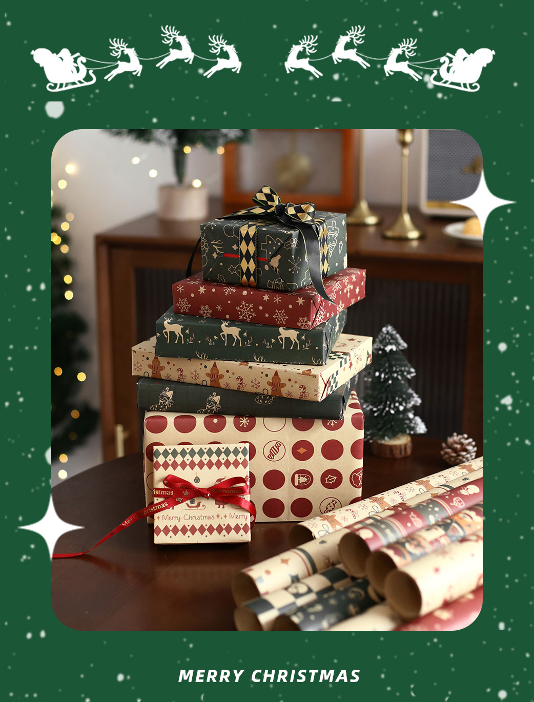 Gift Wrapping Paper Christmas Kraft Wrapping Paper Bouquet Temu