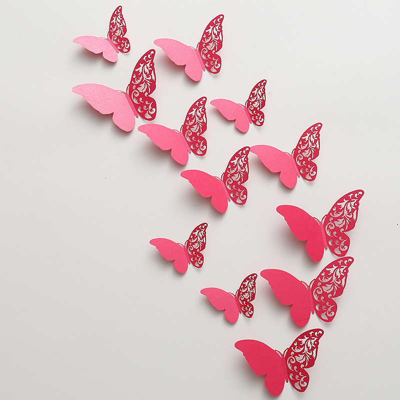 12 DIY 3D Butterfly Ornaments with Stickers