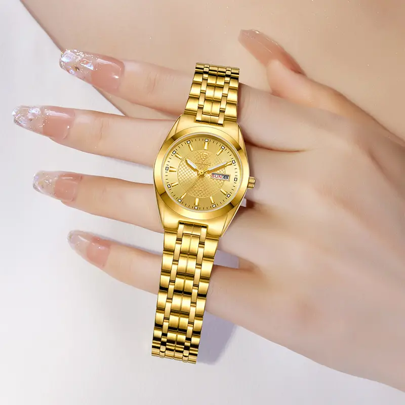 Couple Women Men Golden Wrist Watch Quartz Watches | High-quality &  Affordable | Temu