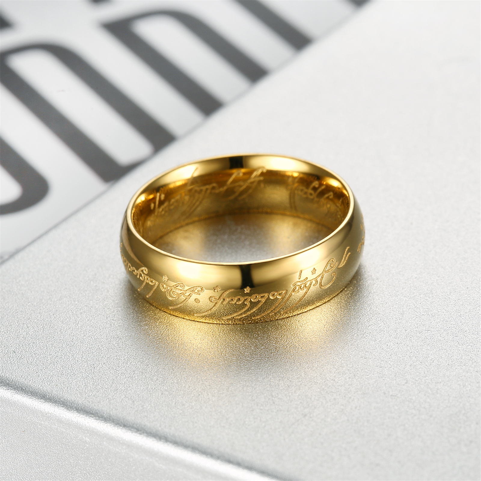 Men's 18k Plated Titanium Steel Ring