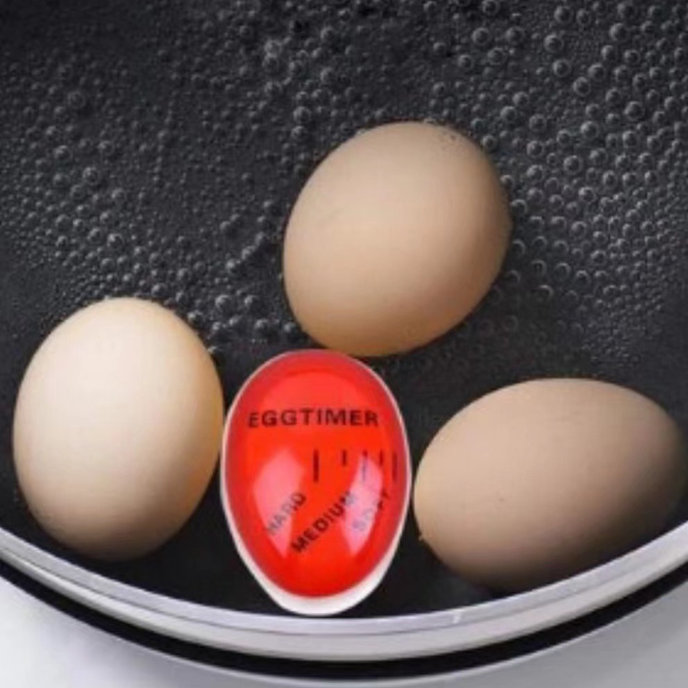 Egg Timer Sensitive Hard & Soft Boiled Color Changing Indicator Tells When  Eggs are Ready (Red 2pack)