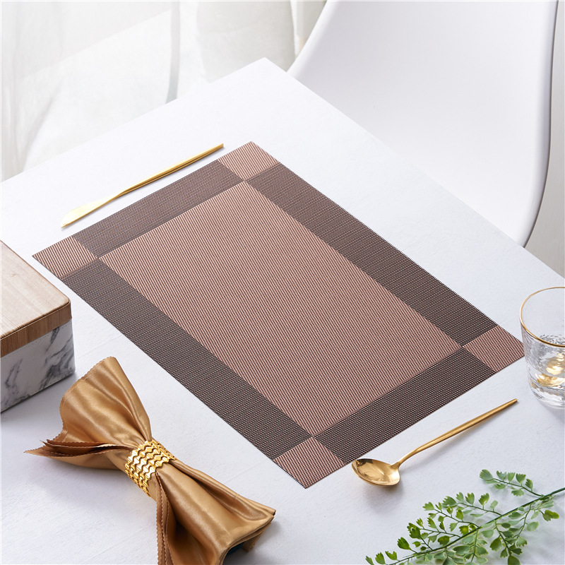 1pc PVC Placemat, Simple Rectangle Table Mat For Kitchen