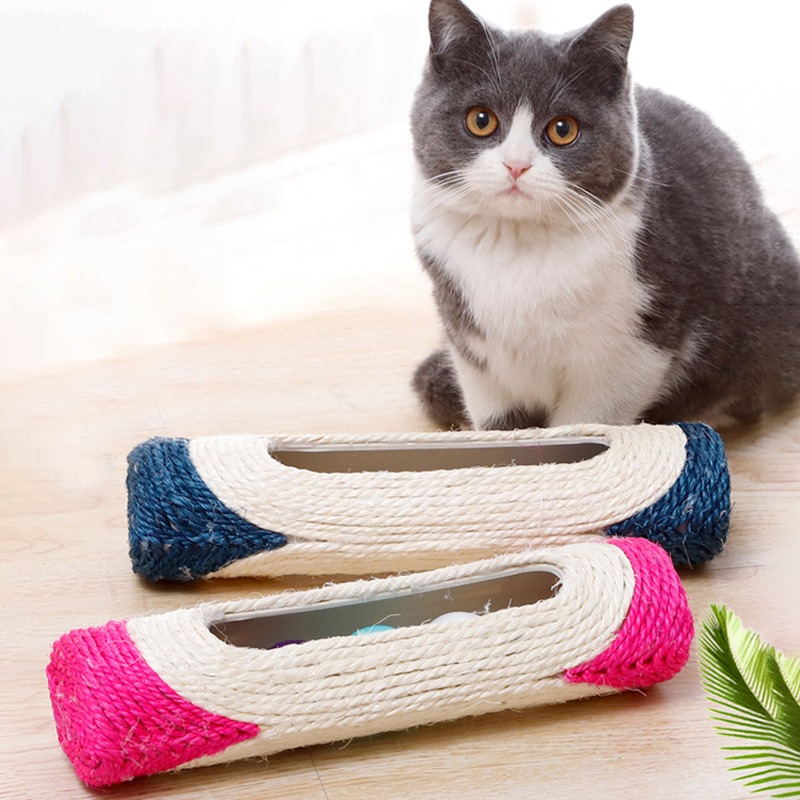1pc cat toy sisal cat scratch board cat toy cat scratcher with balls assorted varieties details 4