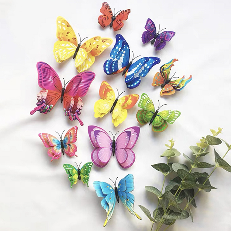 12pcs Double--dimensional Wall Sticker, Wall Decoration