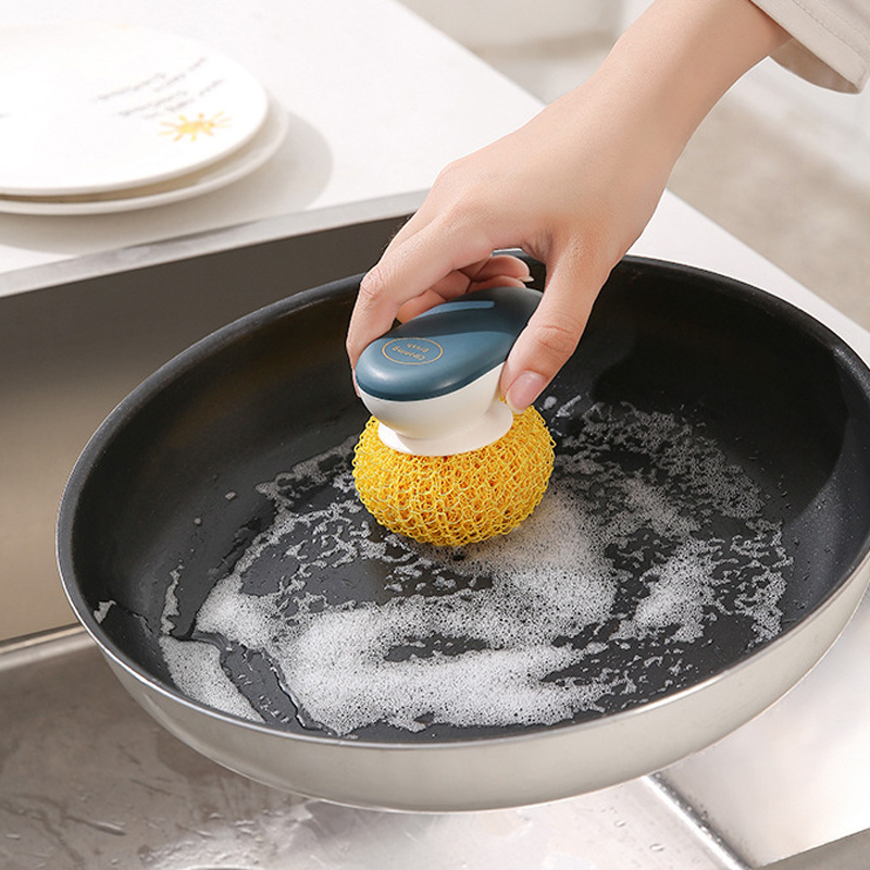 6 PCS Home Stainless Steel Scrubber Sponges Cleaning Balls Metal Scrubber  Scouring Pads for Pot Pan Dish Wash Cleaning New