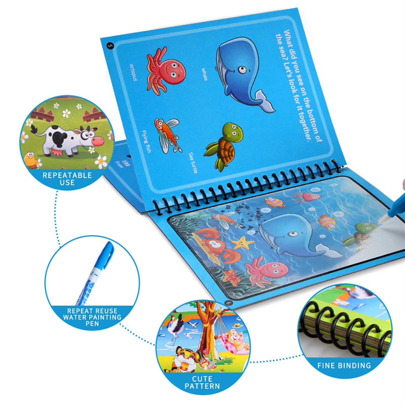 Magic Water Book For Kids - Temu
