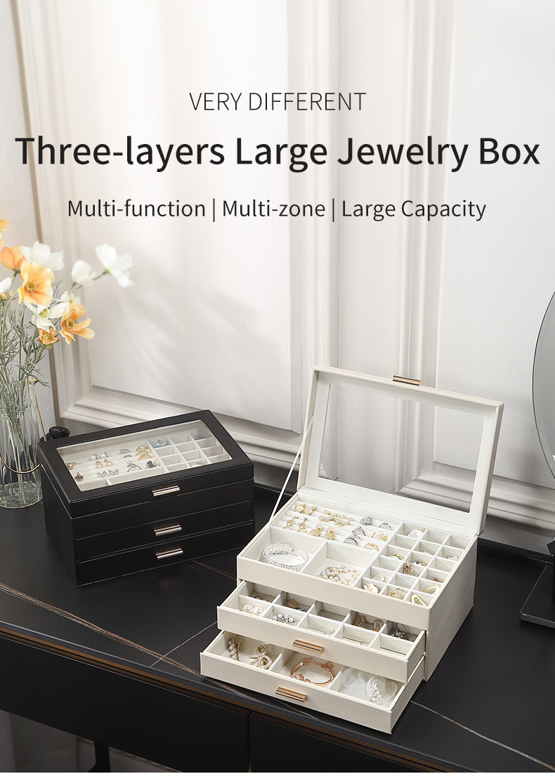 Three Layers Large Capacity Transparent Plastic Jewelry - Temu