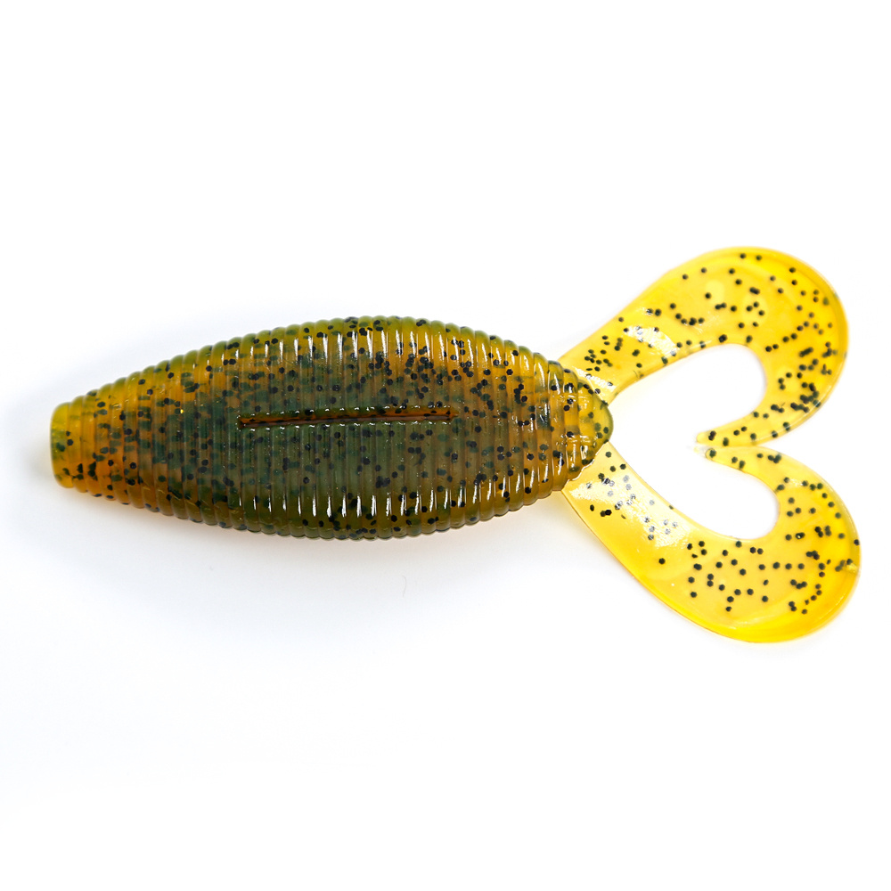 B u Curved Tail Soft Fishing Lures Silicone Shad Worm Bass - Temu