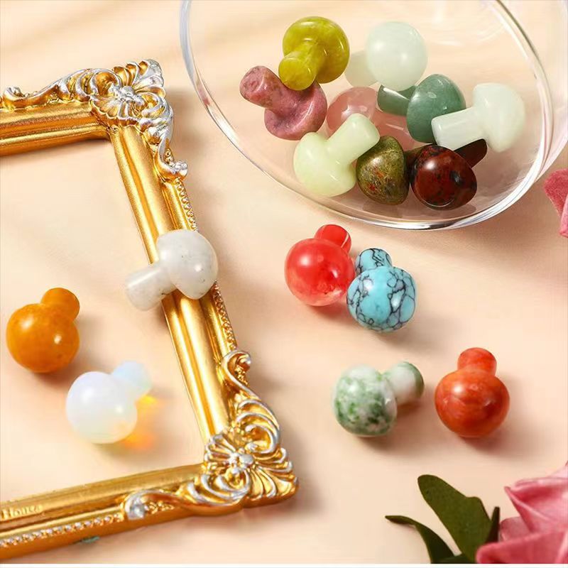 Hand carved Mushroom Shape Crystal Gemstone Diy Jewelry Gift - Temu