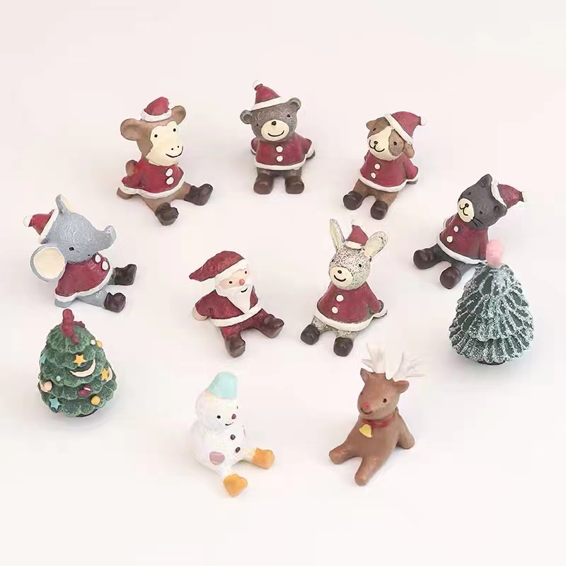 Handmade Animal Santa Ornament Mini Christmas Ornament Set - Temu