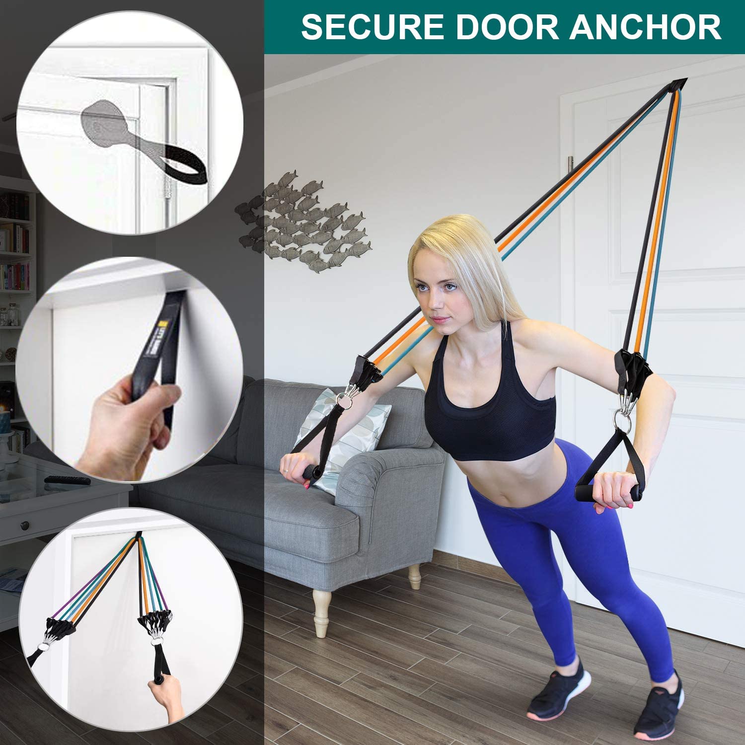 Resistance band shop door anchor