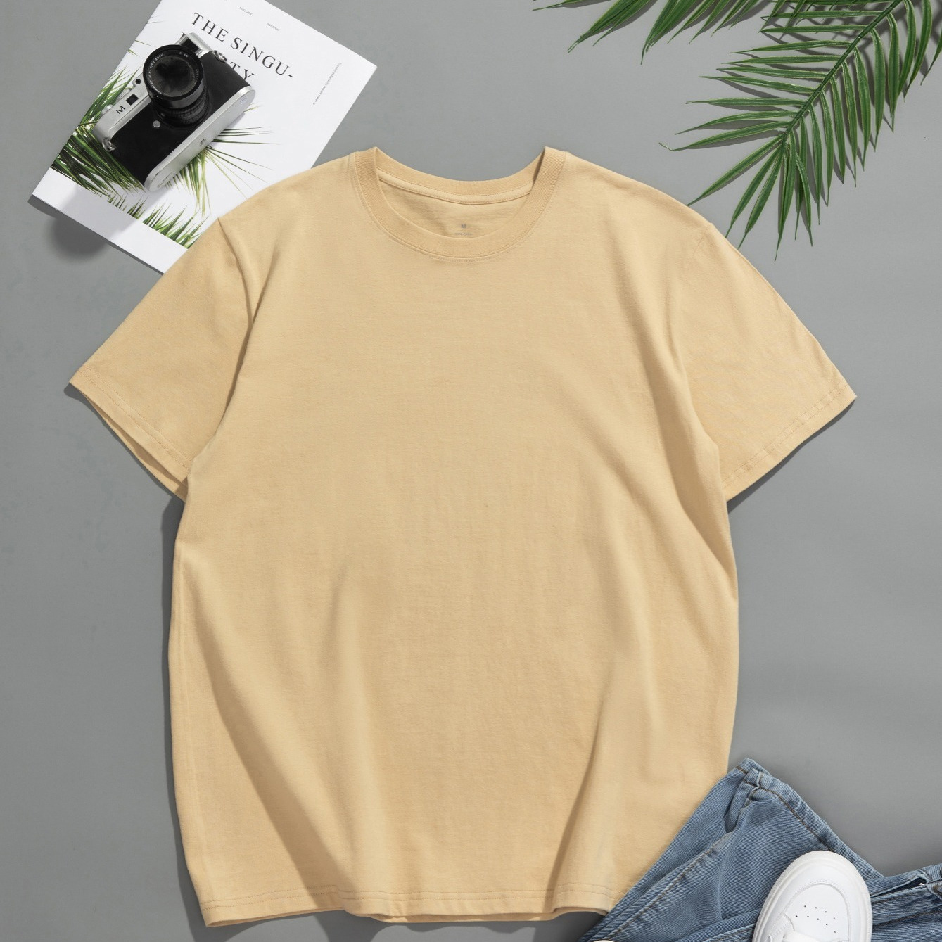 Men s Solid Cotton Crew Neck T shirt Clothing Shoes Jewelry Temu