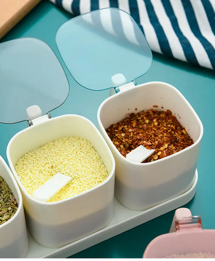 Kitchen Organizer Set - Pepper, Salt, And Sugar Shakers With Condiment ...