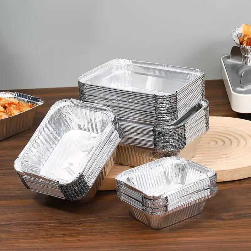 Rectangular Tinfoil Tray, Bbq Special Thickened Bowl, Takeaway Commercial,  Baking Disposable Aluminum Foil Packaging Box - Temu Germany