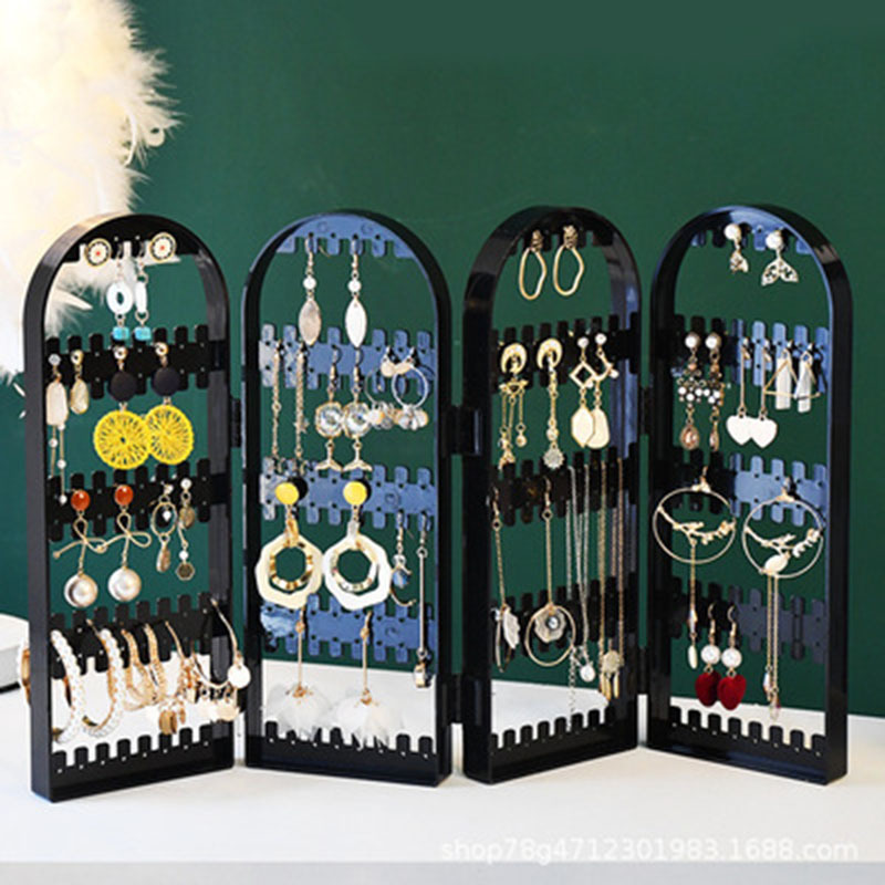 USHOBE Soporte de collar para niñas, soporte de exhibición de collares,  colgador de aretes, estante de secado de pintura, colgador de joyas