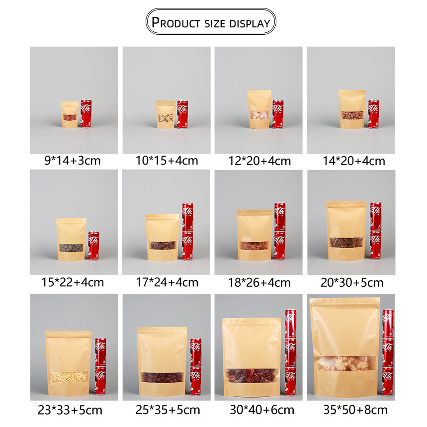 Wholesale 11 Sizes Brown Kraft Paper Stand Up Bags Heat Sealable Resealable  Zip Pouch Inner Foil Food Storage Packaging Bag With Tear Notc Jlcia From  Xiaoyin9, $0.21