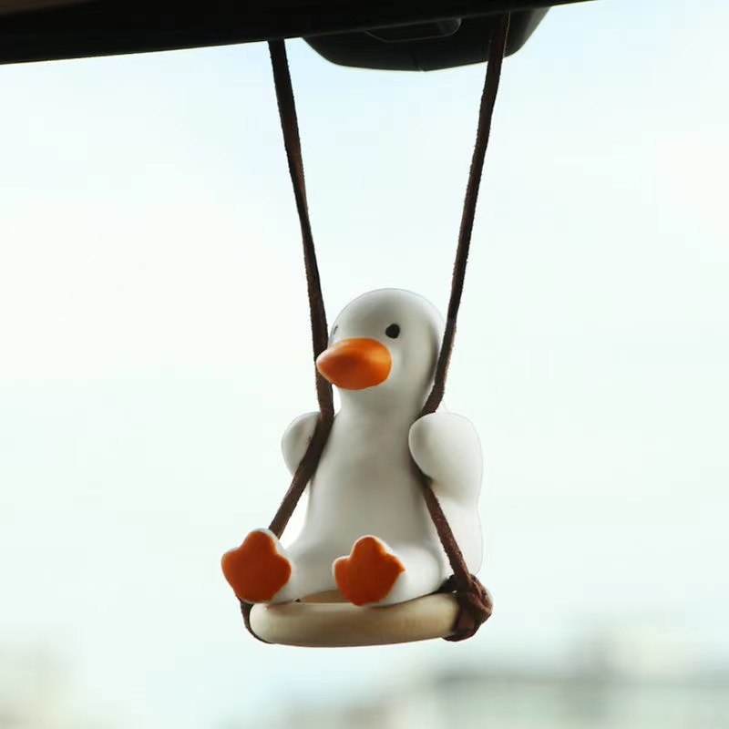 Swing Duck Pendant Car Rearview Mirror Pendant Ornament