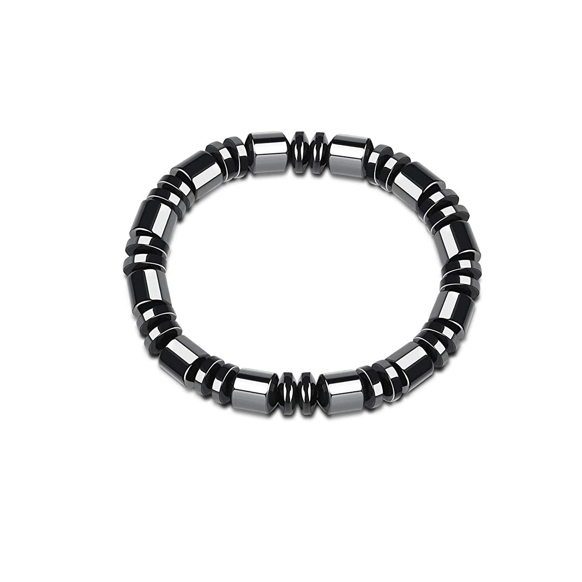 Bracelet Magnétique avec Gravures Noir pour Homme - Talisa