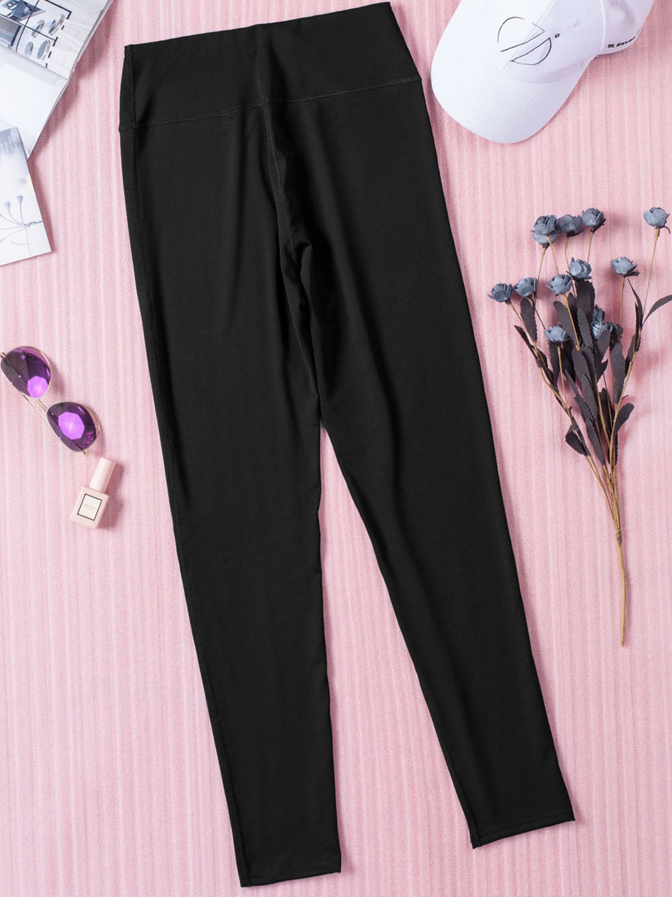  EFJONE Pantalones negros para mujer, cintura alta, rasgados,  ajustados, recortados, leggings : Ropa, Zapatos y Joyería