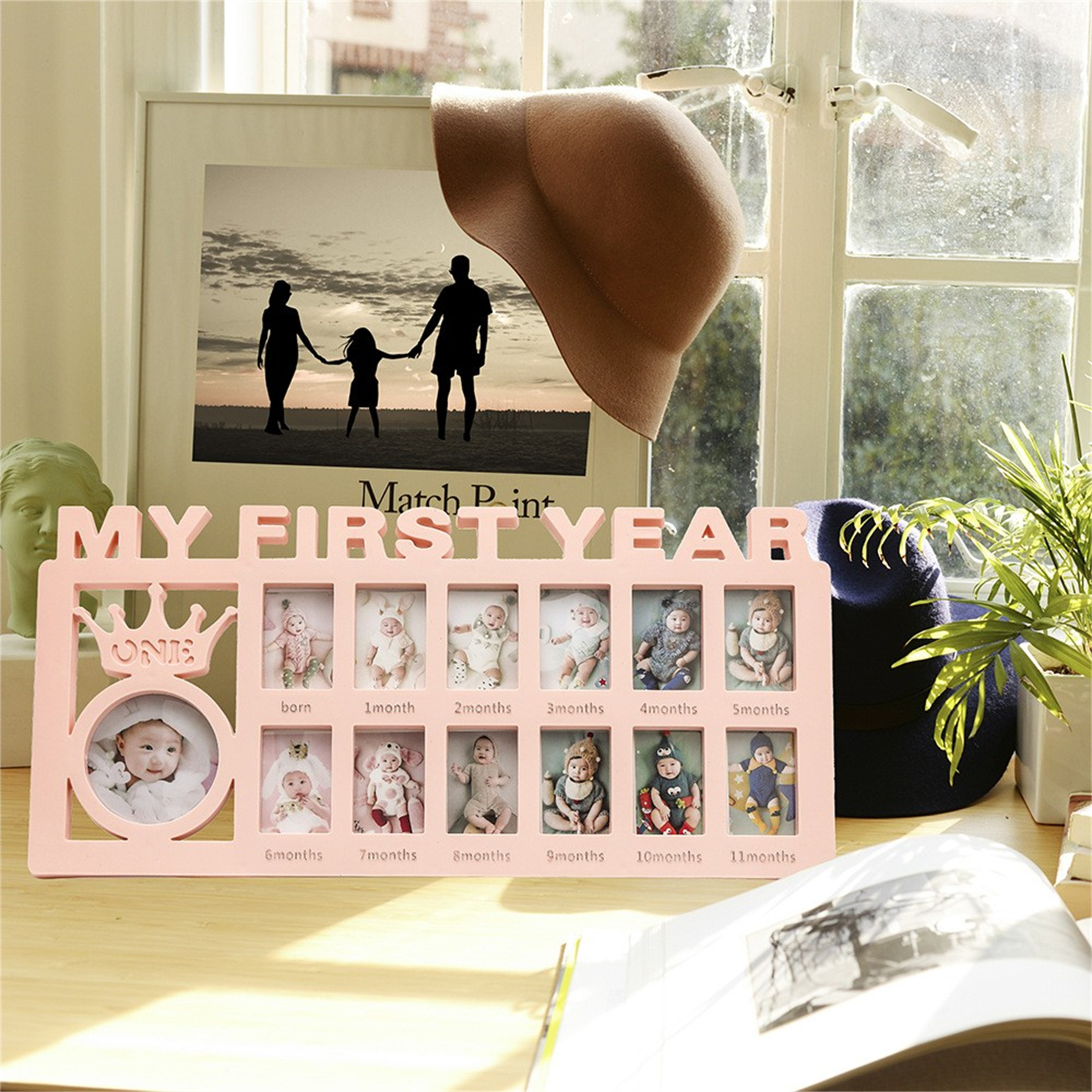 12 Month Growth Record Photo Frame for Baby