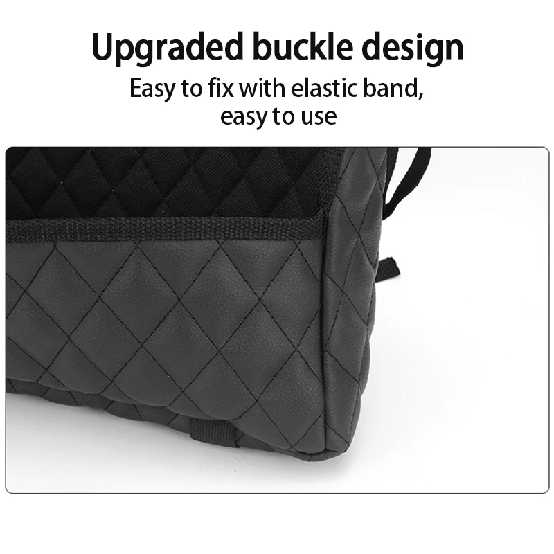 PU Leather Car Net Pocket Tote Bag Holder for Organization