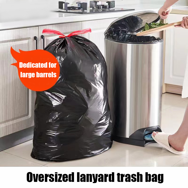 Drawstring Portable Plastic Garbage Bags Biodegradable Trash Bag Kitchen Bag Home & Kitchen