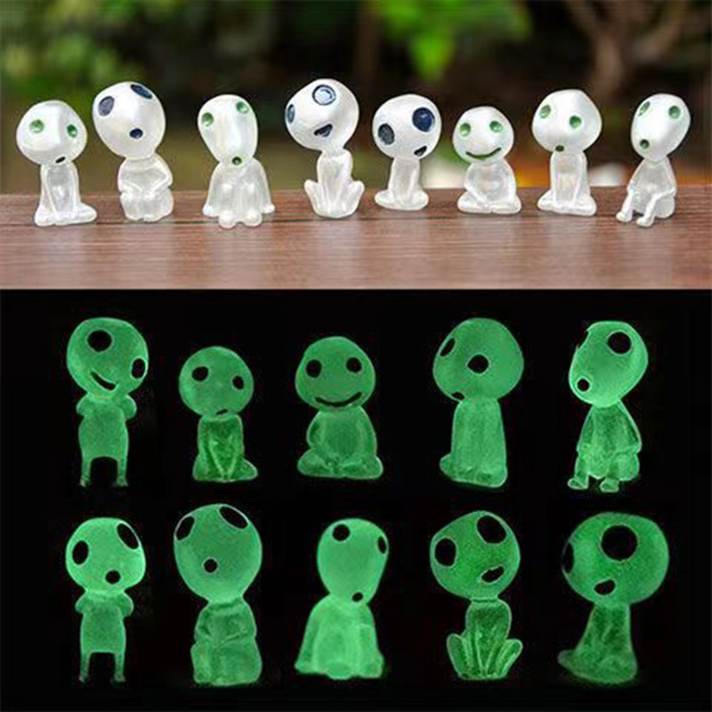 10pcs Garden Gnome Statues - Miniature Ornaments - Mini Skull Decor