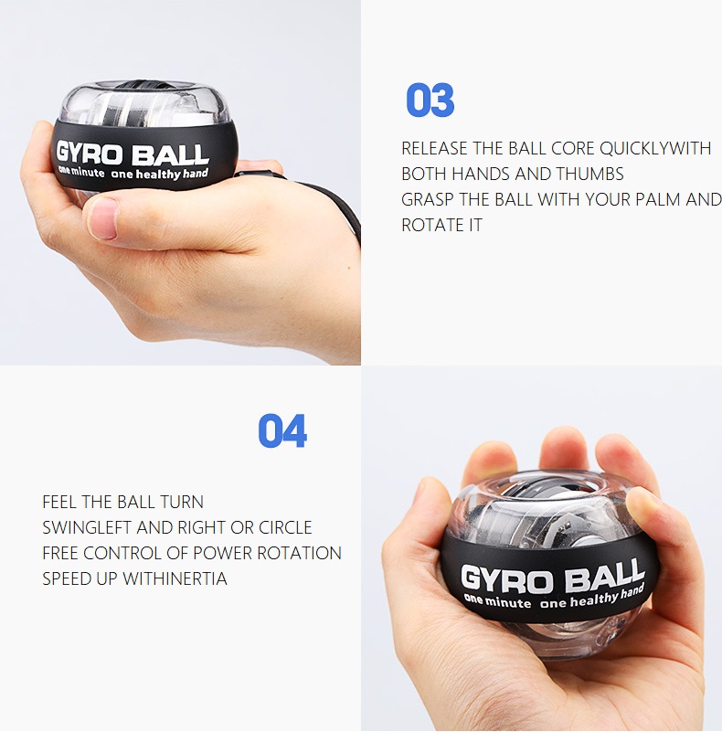 Parallel Halo Power Wrist Ball AUTO Start Wrist Exercises Force Ball  Gyroscope Ball Wrist and Forearm Exerciser Arm Strengthener for Stronger  Muscle