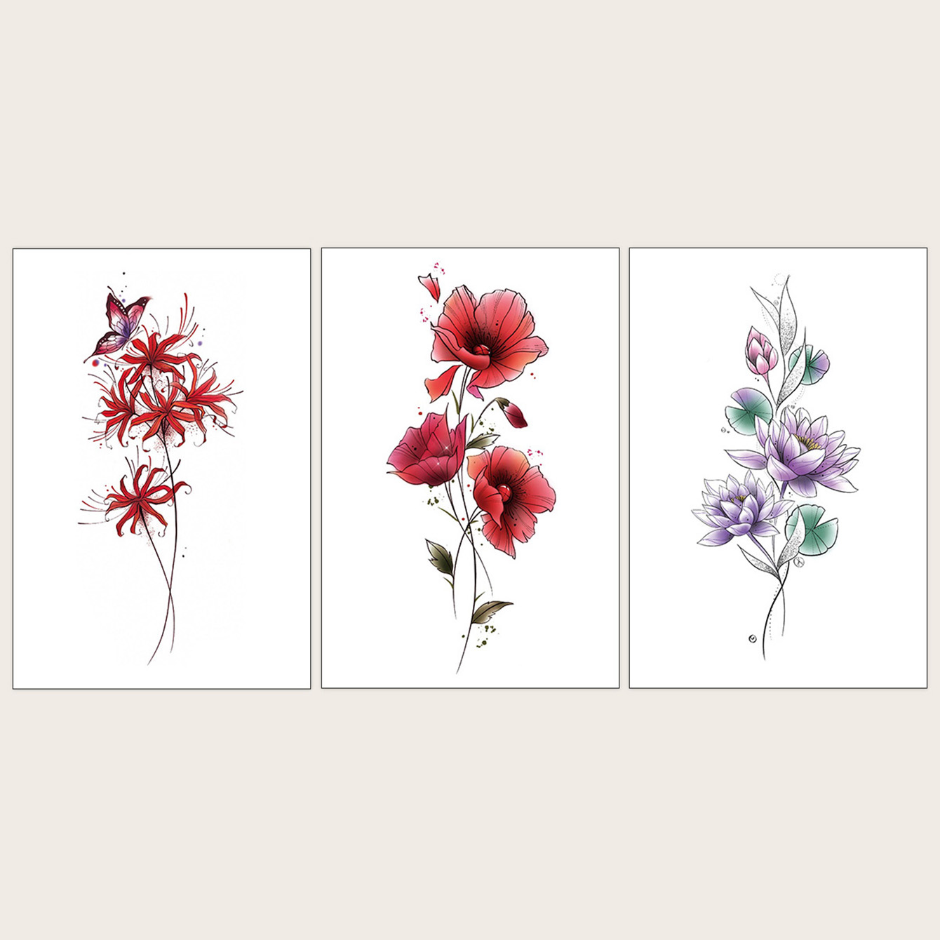 Beautiful Flowers Sticker Sheet