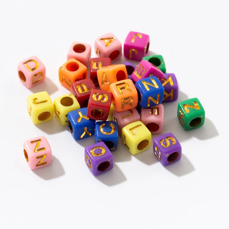 Colorful Cubic Dice Beads Square Shape Acrylic Spacer Beads - Temu