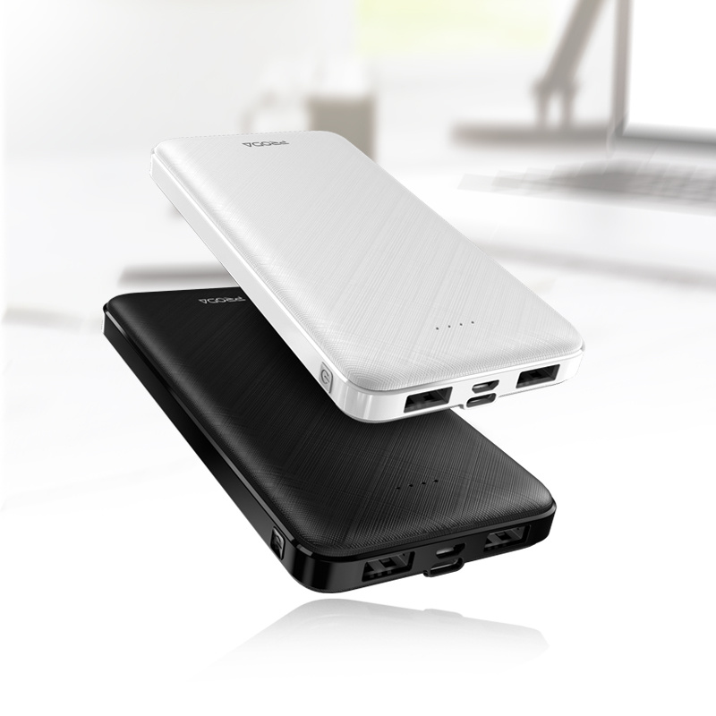 Cargador portátil de batería de 10000 mAh, paquete de 2: cargador de  teléfono portátil ultra delgado con entrada USB C y 2 salidas de carga de