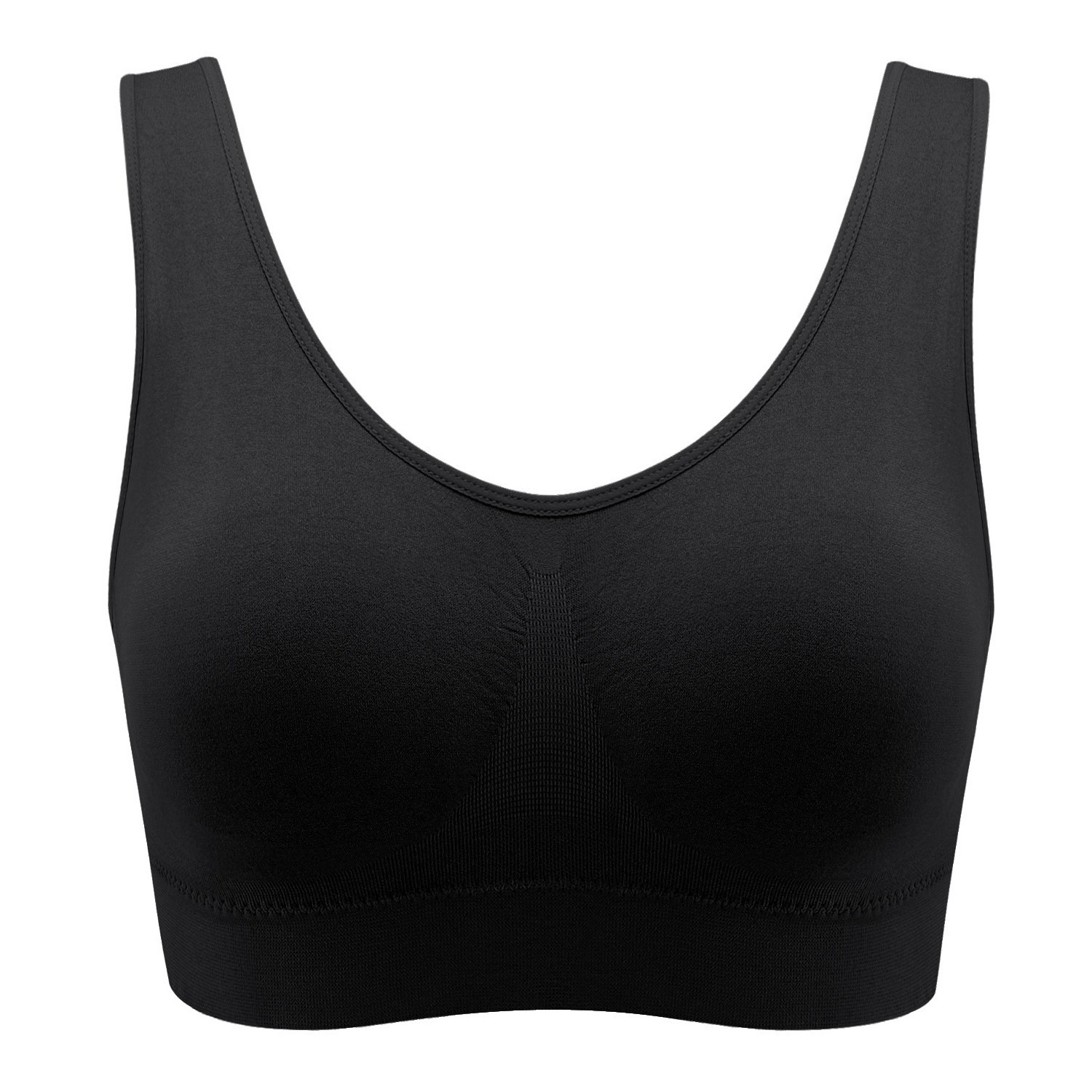 

Plus Size Wireless Bra, Comfortable And Breathable Stretchy Workout Fitness Sports Bra