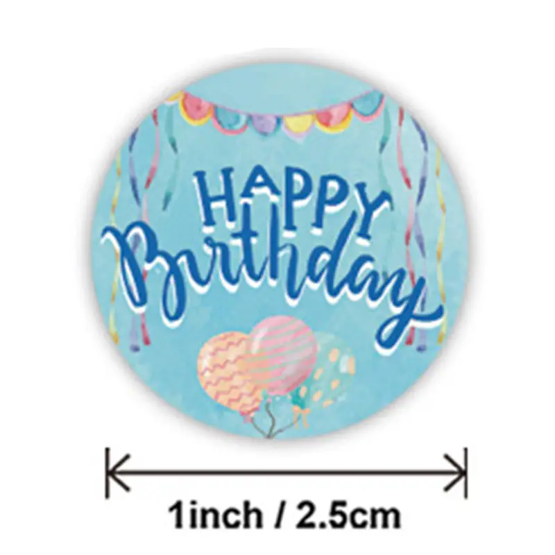 500pcs Birthday Stickers For Kids Self Adhesive DIY Label Stickers Gift Bag Decorations