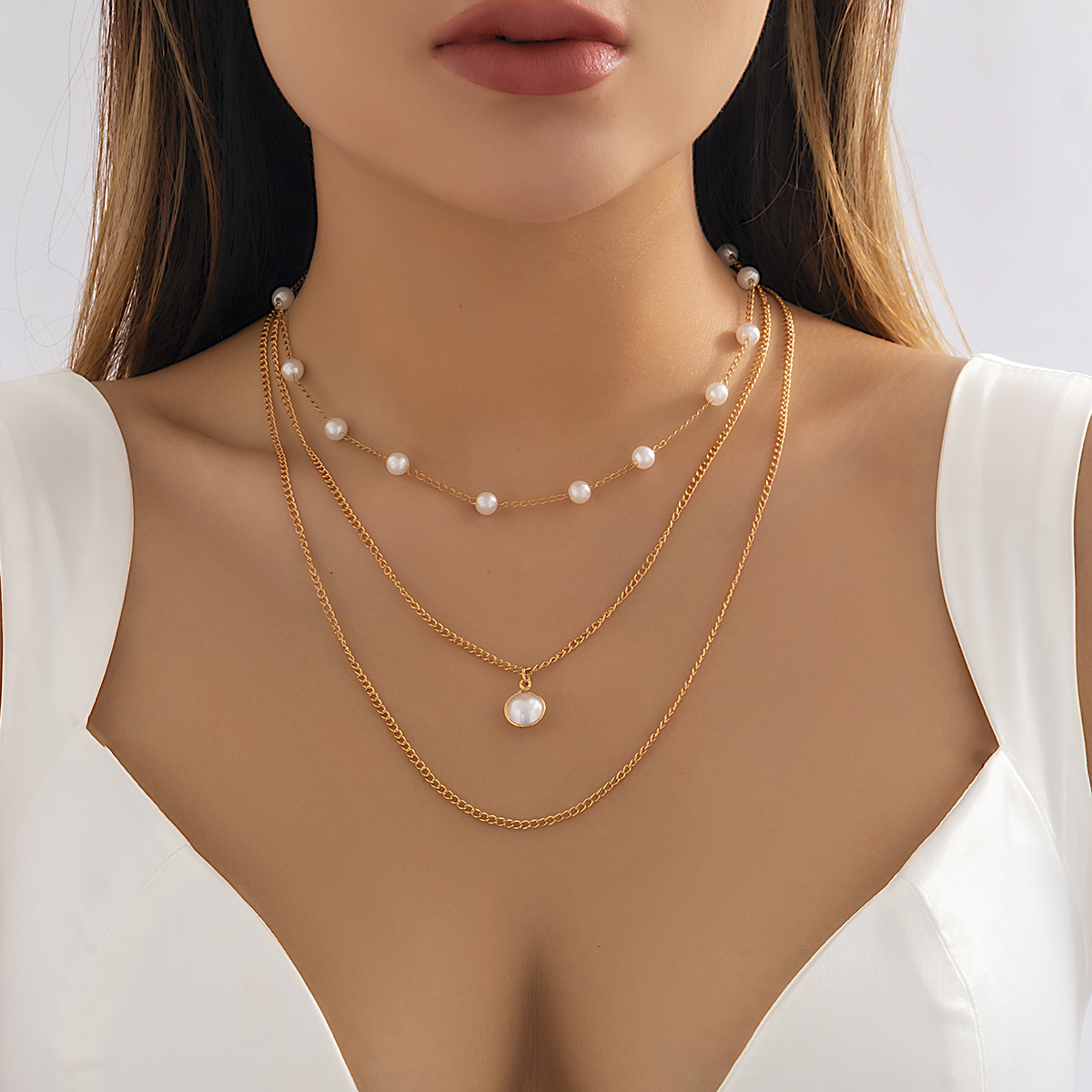 pearl multilayer necklace