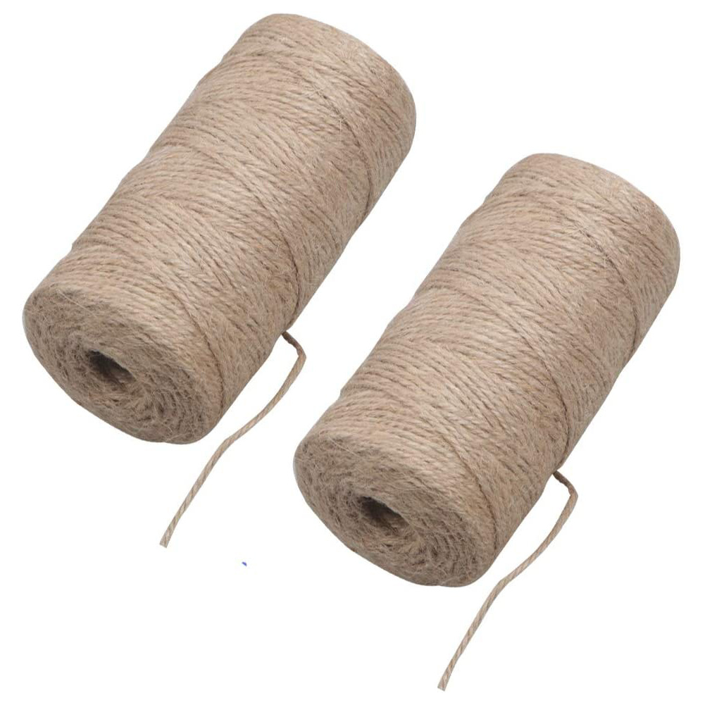 Jute Twine 2mm, 328 Feet Long Brown Twine Rope for DIY Subjects
