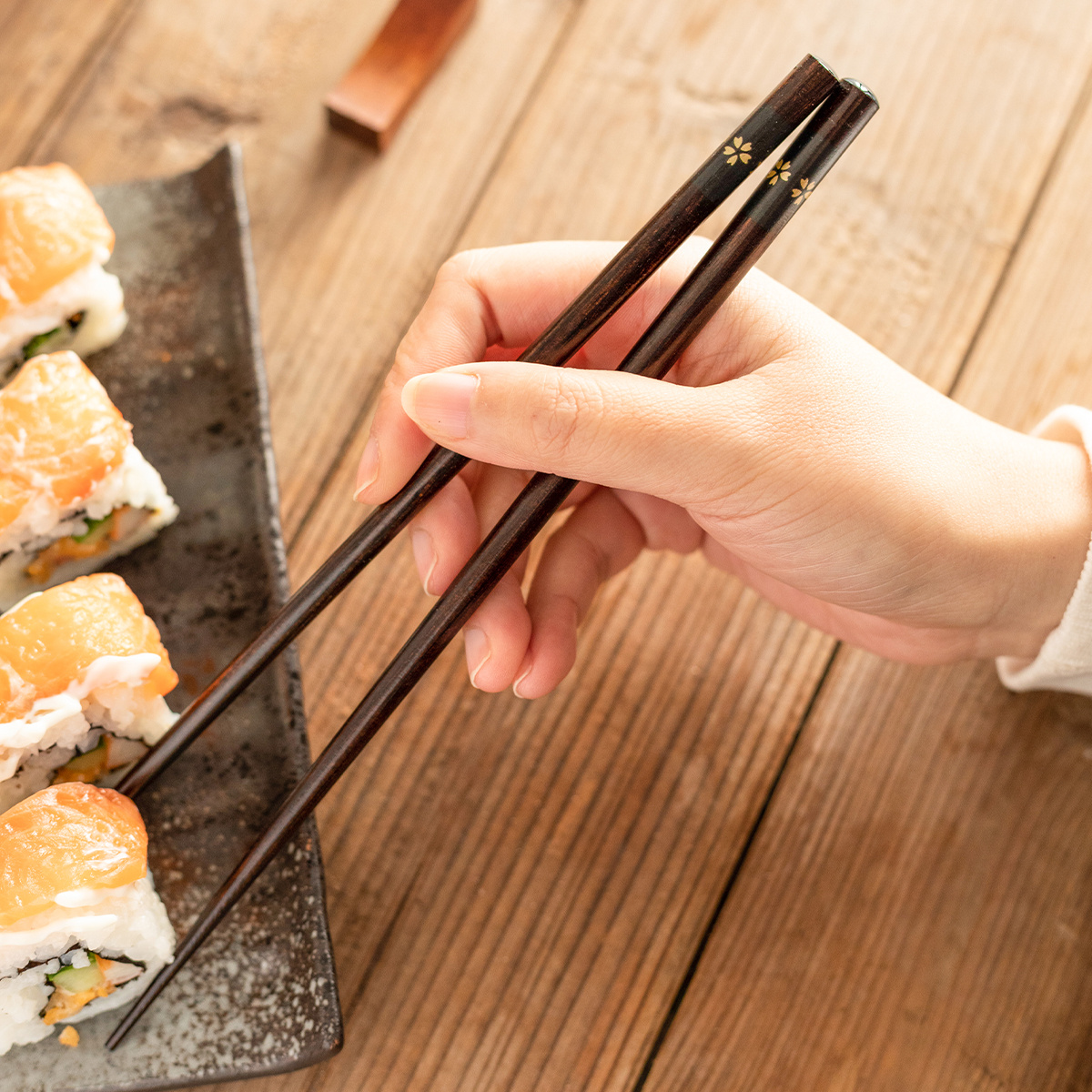 Baguettes à Sushi japonaises à fleurs dorées 5 paires en - Temu Canada