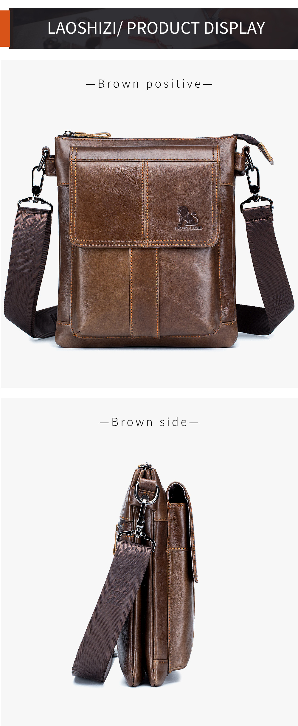 Men's Leather Messenger Bag Cow Leather Shoulder Bag Men's Temu