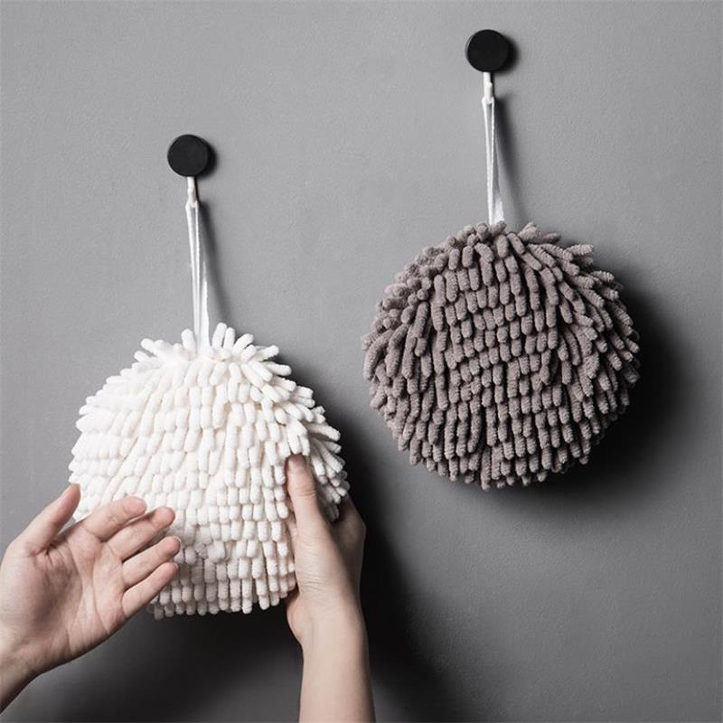 1pc Chenille Hand Towels Wipe Hands Towel Ball Absorbent Quick Dry  Microfiber Sponge Wall-mounted Bathroom Kitchen High-quality Soft Plush  With Hanging Loops Cleaning Cloths Accessories | Free Shipping, Free  Returns | Temu