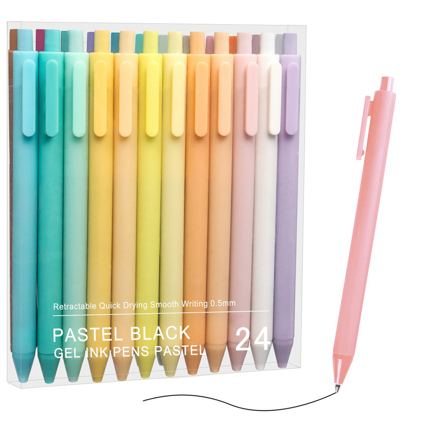 Colored Gel Pens For Note Taking, Pastel Pens Colored Ink Quick Dry & No  Smear, Rotating Core Cute Pen For Journaling, Aesthetic Gel Ink Pens Smooth  Writing Stationery - Temu