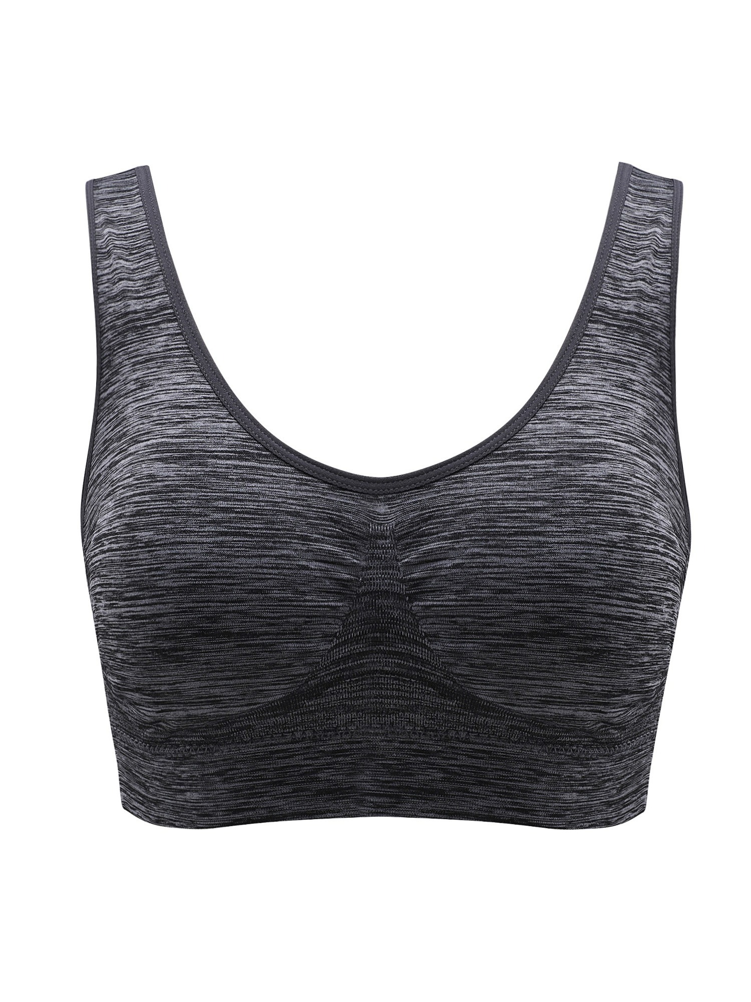 Seamless Comfort Sports Bra Solid Color Breathable Wireless - Temu