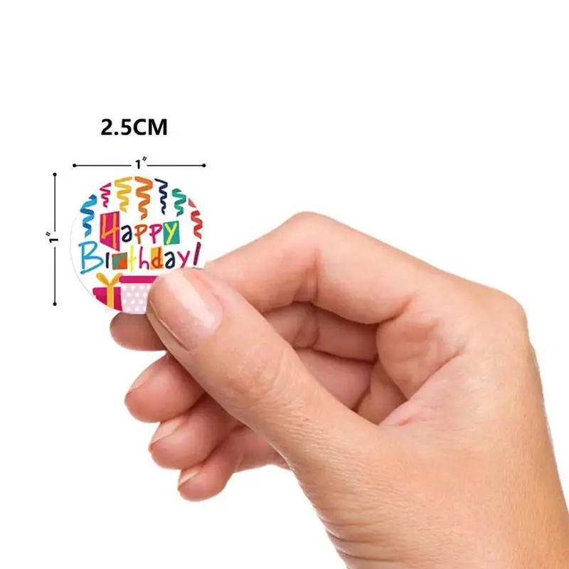 500pcs Birthday Stickers For Kids Self Adhesive DIY Label Stickers Gift Bag Decorations