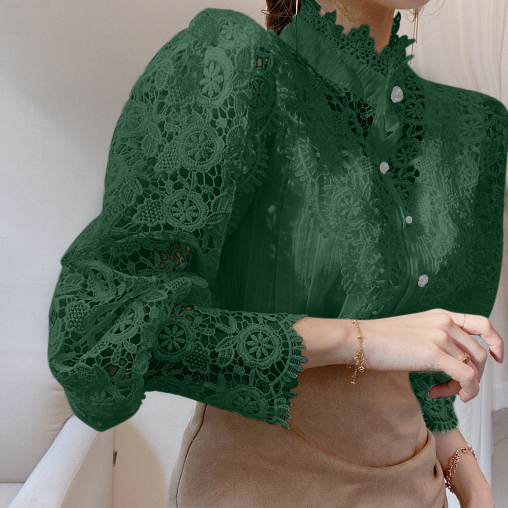 Green puff sleeve cotton Blouse – YoshnasByEla