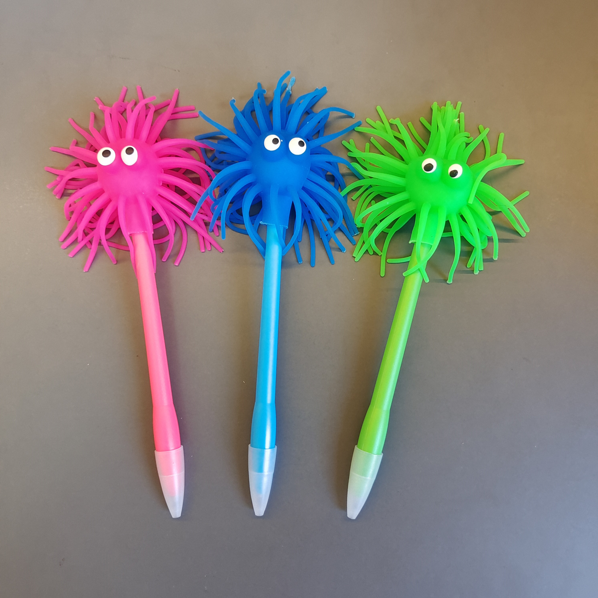 Cute Sea Urchin Shaped Pens Soft Rubber Funny - Temu