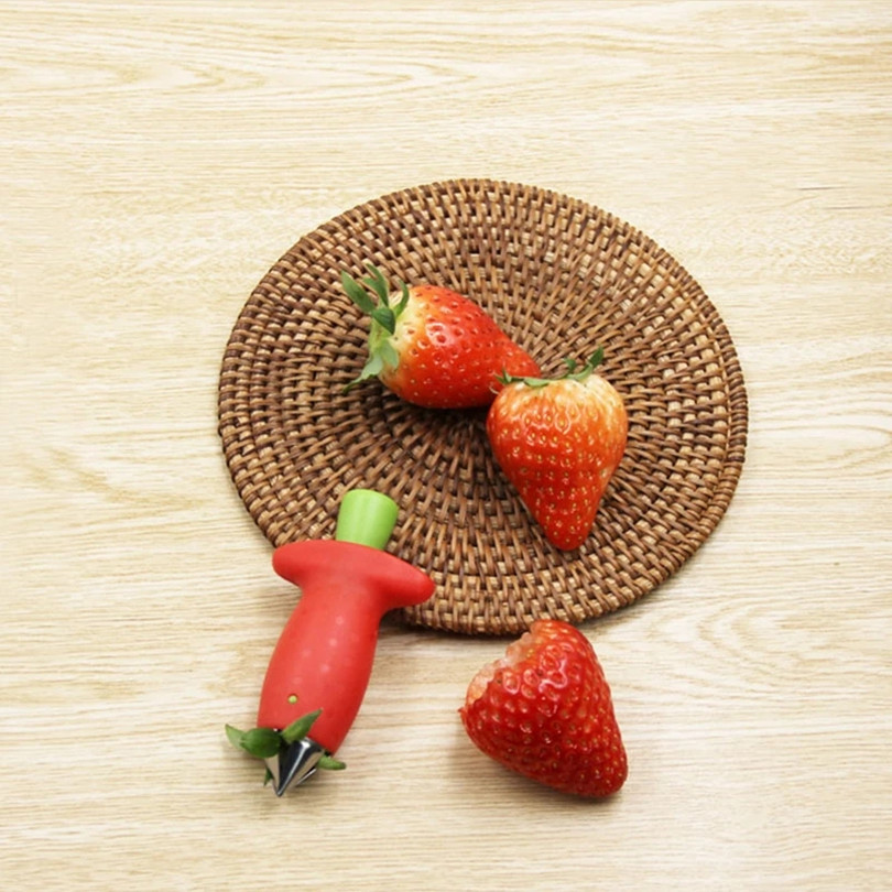 Red Strawberry Slicer Creative Strawberry Huller Stem - Temu