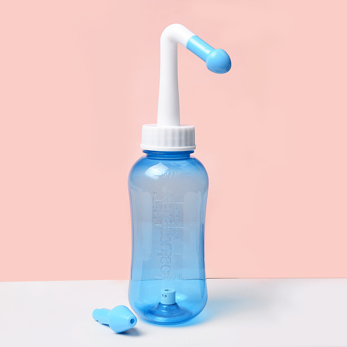 Neti Pot - Botella de lavado nasal de 10.1 fl oz, limpiador de nariz para  adultos y niños, sin BPA, cuidado de la nariz, rinitis nasal alérgica y