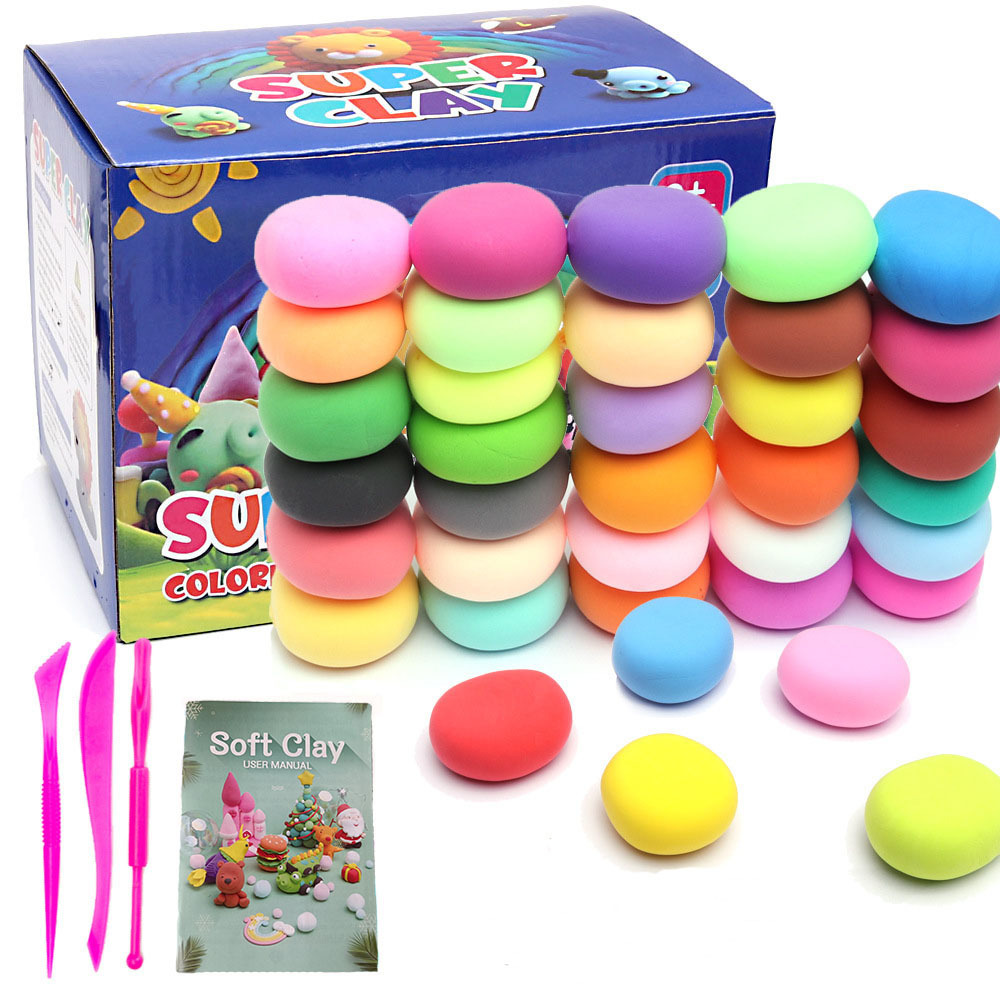 Ultra Light Kids Clay,36 Colours Air Drying Modelling Clay, Non-toxic Super  Soft, With Tools, Creative Play,diy Crafting For School Kindergarten Kids