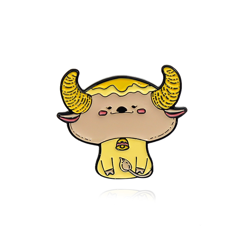 Zodiac Mushroom Hat Animal Brooch
