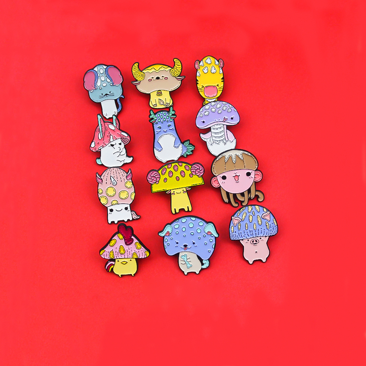 Cute Cartoon Sun Mushroom Jewelry Brooch Collar Pin Enamel - Temu